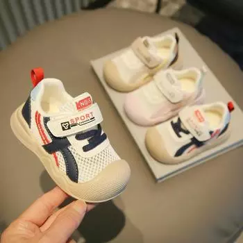 Детская обувь для малышей Повседневная обувь для мальчиков Весна/Лето 2025 Функциональная обувь для девочек с мягкой подошвой и нескользящей подошвой 16 розовый