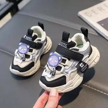 Детская обувь для малышей, Спортивная обувь, Обувь для девочек, Обувь для малышей от 1 до 6 лет, Детская обувь 26 чёрный