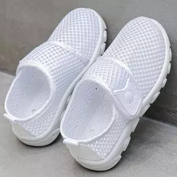 Детская обувь, дышащие летние белые сетчатые сандалии, дизайнерская школьная детская повседневная обувь, модные женские сандалии, Sandalias De Mujer 21insole13.5cm красный