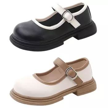 Детская обувь из искусственной кожи для девочек, осенне-весенняя повседневная модная детская мягкая удобная обувь на плоской подошве 25