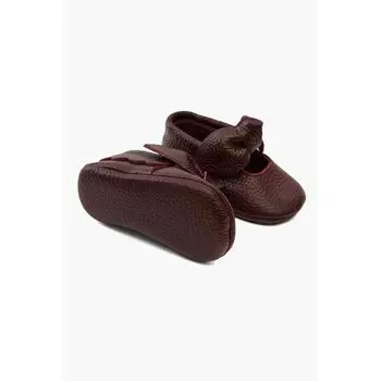 Детская обувь из натуральной кожи бордовый красный