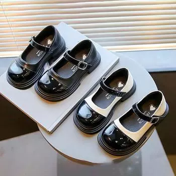 Детская обувь. Кожаная обувь для девочек в весенне-осеннем стиле. 23