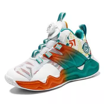 Детская обувь Кроссовки для баскетбола для мальчиков с сетчатой поверхностью, дышащие, износостойкие, нескользящие, с пружинящей спиной, спортивные кроссовки для бега 35