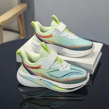 Детская обувь Кроссовки для мальчиков Летние дышащие кроссовки для больших мальчиков для детей Size 31,Foot Length:19cm чёрный