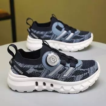 Детская обувь Кроссовки для мальчиков Летние детские сетчатые туфли Дышащая детская обувь Кроссовки Size 31,Foot Length:19cm синий