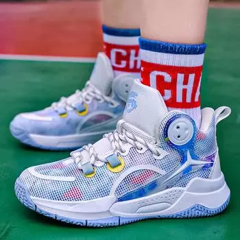 Детская обувь Кроссовки для мальчиков синего цвета с сетчатой поверхностью, дышащие, легкие, для ученической спортивной обуви, нескользящие, с мягкой подошвой, кроссовки для бега 35