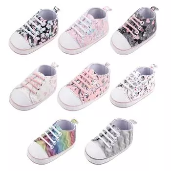Детская обувь. Кроссовки для первых ходунков. Нескользящие повседневные слипоны на мягкой подошве с мультяшным принтом на плоской подошве. Лоферы для ленивых мальчиков и девочек. 13