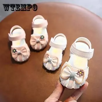 Детская обувь, летние корейские сандалии для малышей, От 0 до 1-2 лет, женская обувь с мягкой подошвой, сандалии принцессы 15 белый