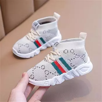 Детская обувь Мальчики Девочки Теннис Бег Спортивная обувь Легкие дышащие кроссовки для детей Модная уличная обувь Нескользящая дышащая сетчатая обувь 22 чёрный