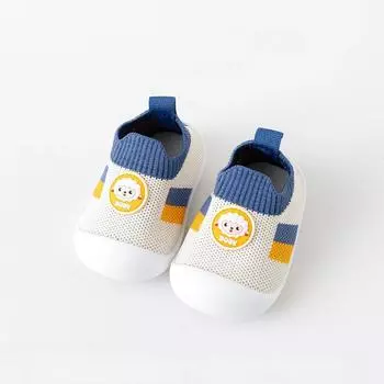 Детская обувь, модная детская обувь на мягкой подошве, прогулочная обувь с милыми мультяшными овечками, босиком, детская нескользящая повседневная обувь Zapatos Bebe 13insole11.5cm чёрный