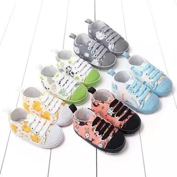 Детская обувь Мультяшная парусиновая обувь Обувь для малышей на мягкой подошве 12