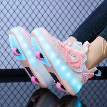 Детская обувь Обувь для катания на коньках Seven Coloured Lights Storm Shoes Обувь для катания на коньках Girls Shoes 29 розовый