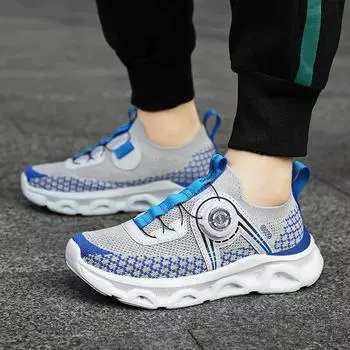 Детская обувь Обувь для мальчиков Обувь для девочек Детские кроссовки Летняя детская обувь Обувь из дышащей сетки Size 31,Foot Length:19cm синий