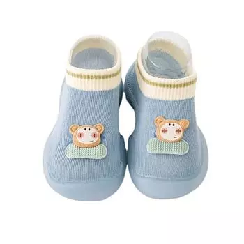 Детская обувь, обувь для первой ходьбы для мальчиков и девочек, кроссовки на нескользящей мягкой подошве, носки для маленьких девочек 21 зелёный