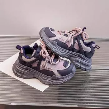 Детская обувь Осенняя обувь, нескользящие кроссовки 26 фиолетовый