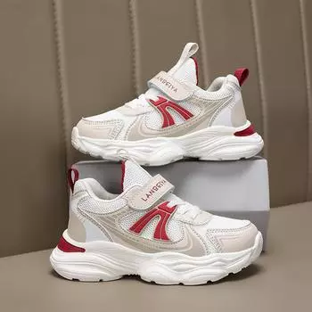 Детская обувь Повседневная обувь Обувь для родителей и детей Модная обувь Детская трендовая универсальная повседневная модная обувь с вращающимися пуговицами Баскетбольная обувь 28 чёрный