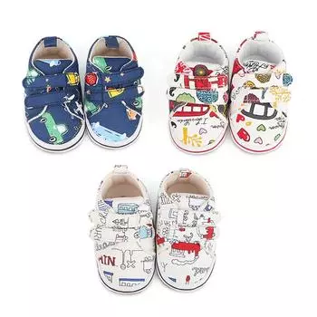 Детская обувь, повседневная, простая, с мультяшным принтом, мягкая и удобная обувь для малышей 1