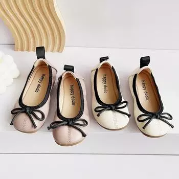 Детская обувь принцессы с бантом на мягкой подошве для девочек, детская обувь 21