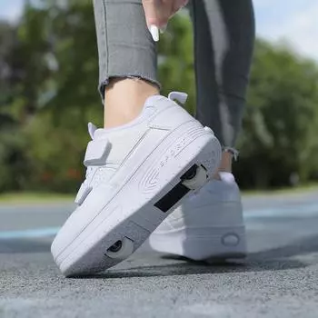 Детская обувь Runaway Shoes для мальчиков и девочек, обувь для взрослых Burst Shoes, двухколесная обувь Flying Shoes, обувь на колесах, школьные роликовые коньки для девочек 31