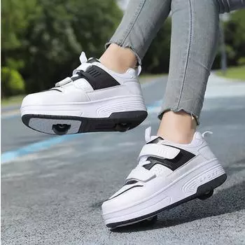 Детская обувь Runaway Shoes для мальчиков и девочек, обувь для взрослых Burst Shoes, двухколесная обувь Flying Shoes, обувь на колесах, школьные роликовые коньки для девочек 31