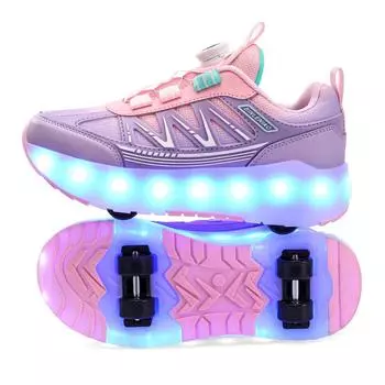 Детская обувь Runaway Shoes для мальчиков, светодиодная светящаяся обувь для зарядки через USB, для девочек, для занятий спортом на открытом воздухе, для студентов 29