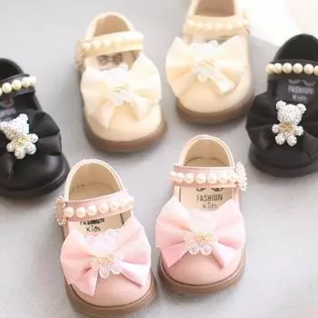Детская обувь с бантом из мультфильма и квадратным ртом, обувь для малышей, для девочек, для вечеринок, свадеб, танцев, новые кожаные туфли принцессы, детские кроссовки 16 белый