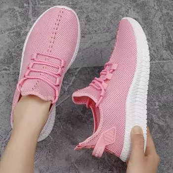 Детская обувь сетчатая дышащая мягкая удобная повседневная обувь для мальчиков и девочек кроссовки детские новые нескользящие спортивные кроссовки 36 розовый