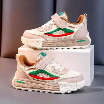 Детская обувь Сетчатый верх Детские кроссовки Кроссовки для бега Обувь для мальчиков Обувь для девочек Size 27,Foot Length:17cm чёрный