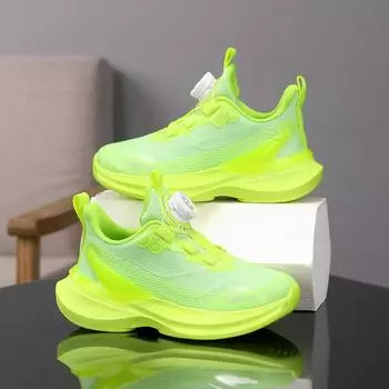 Детская обувь Single Mesh Hollow Breathable Kids Sports Shoes Casual Running Shoes 29 розовый