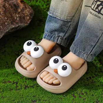 Детская обувь Тапочки Динозавр Женские Облака Летние шлепанцы Нескользящие Противоскользящие Женские Мягкие Мужские Мужские 22-23 белый