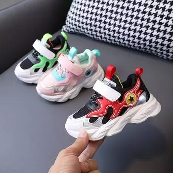 Детская обувь TWINFLAMES, кроссовки для мальчиков, дышащая сетчатая обувь для девочек, детская обувь с мягкой подошвой для папы, модная обувь для малышей