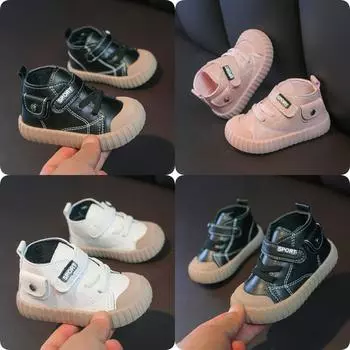 Детская обувь Весенне-осенние высокие сапоги-мартенки для девочек, кожаные полусапожки, мужская детская обувь, обувь для малышей на мягкой подошве 16