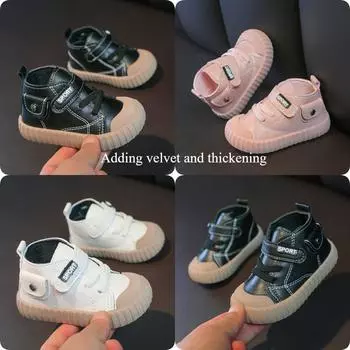 Детская обувь Весенне-осенние высокие сапоги-мартенки для девочек, кожаные полусапожки, мужская детская обувь, обувь для малышей на мягкой подошве 16