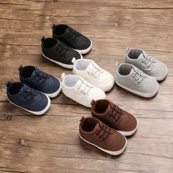 Детская обувь Весна и осень 0-1 лет Детская обувь для мальчиков Нескользящая обувь для малышей с мягкой подошвой 11 белый