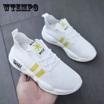 Детская обувь, весенне-летняя спортивная обувь на мягкой подошве для девочек и мальчиков, нескользящая повседневная обувь в сетку на плоской подошве в полоску 38