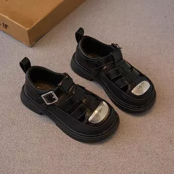 Детская обувь весна и осень взрыв новые мальчики обувь для девочек полые одинарные туфли для маленьких девочек принцесса обувь мягкая подошва 23