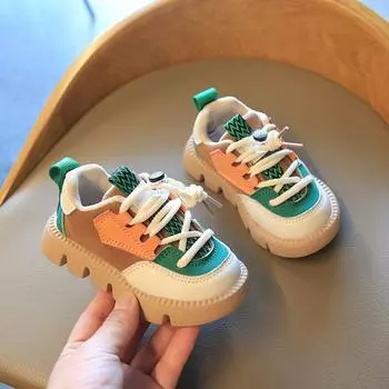 Детская обувь высокой красоты, модная кожаная обувь, весенне-осенняя обувь для мальчиков, детская спортивная обувь для средней школы 21 чёрный