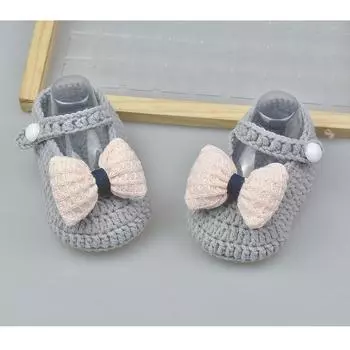 Детская обувь, женская детская обувь с мягкой подошвой против падения, носки, обувь для первых шагов 0-1 год, шерстяная обувь с мелким вырезом для новорожденных 11CM-6 to 9&Cotton thread