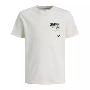 Детская обычная футболка с карманом с тропическим принтом JACK & JONES 10 ans пастельный оранжевый