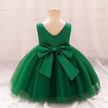 Детская одежда 0-4 года День рождения Принцесса Платье Для Девочек Малышей Крестины Кружевные Пачки Платья Для Свадебных Вечеринок Выпускное Платье Платье Для Торжественного Убранства 70 зелёный