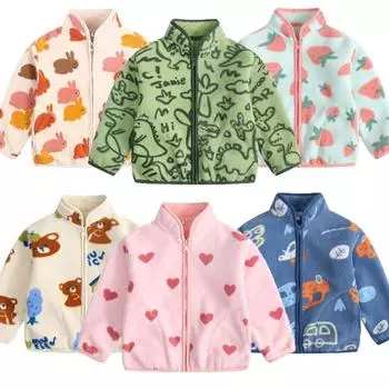 Детская одежда, детские пальто осень-зима 2024, новая детская верхняя одежда, теплая флисовая куртка для мальчиков, куртки для маленьких девочек, одежда для малышей 90