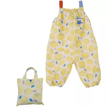 Детская одежда для игр 90см Kukka Hippo Лимонный Песочница Одежда Устойчивая к пятнам Эластичный низ Водоотталкивающая Сумка для хранения в комплекте 83372 [Ogawa] Тип сумки лимон