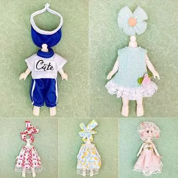 Детская одежда для кукол для девочек своими руками, 18 стилей, можно одеть, высококачественная кукла размером 16~17 см/кукла BJD размером 1/8 16