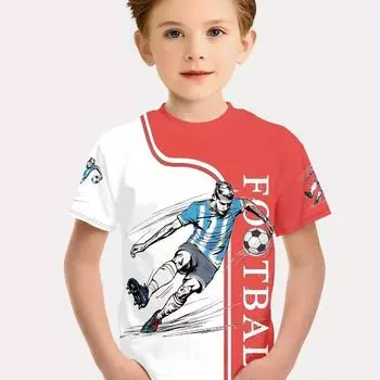 Детская одежда для мальчиков с принтом тхэквондо, повседневная детская футболка с коротким рукавом, летняя одежда, стильная одежда для девочек на открытом воздухе, топы с круглым вырезом 120