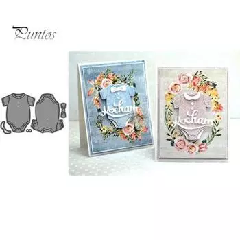 Детская одежда, комбинезон, металлические штампы, сделай сам, скрапбукинг, бумажные карты, альбом, ремесло серебряный