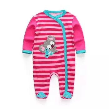 Детская одежда, комбинезоны для новорожденных, хлопковая одежда с длинными рукавами для малышей 3M
