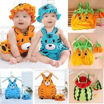 Детская одежда, костюм арбуза и тыквы, костюм тигра, косплей животных, осень-лето, хлопковый кигуруми, милый детский комбинезон, пижамы 66 оранжевый