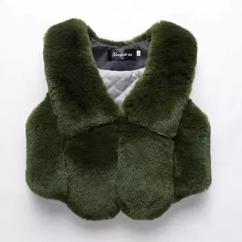 Детская одежда меховой жилет 2024 осень и зима новый имитация шерсти кролика Рекс детское утолщенное теплое хлопковое пальто для женщин 90cm красный