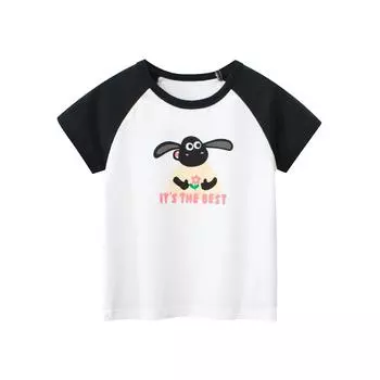 Детская одежда, новая летняя детская футболка с короткими рукавами, одежда для маленьких девочек 90cm