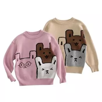 Детская одежда, новые весенние детские свитера, свитера с героями мультфильмов, одежда для маленьких девочек 90cm